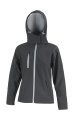 Dames Softshell Jas Hoodie Result R230F black